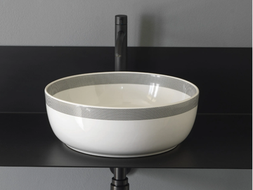 POIS STRIP - Countertop round ceramic washbasin by Scarabeo Ceramiche - view 2